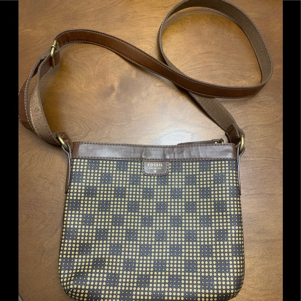 Fossil Leather Medium Crossbody Bag